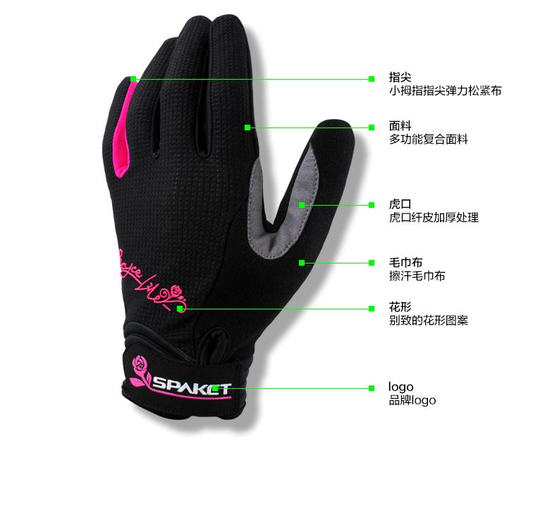 Gants pour vélo femme SPAKCT - Ref 2243496 Image 22