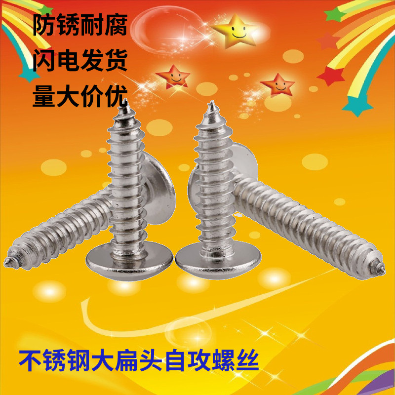 304 stainless steel self-tapping screw Large flat head screw cross mushroom head screw wood screw M3M4M5