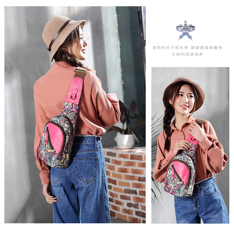 Túi ngực retro nữ túi rửa denim giản dị thời trang retro túi vải nam túi ngực trung tính denim túi nữ - Túi xách nữ túi đeo chéo vascara