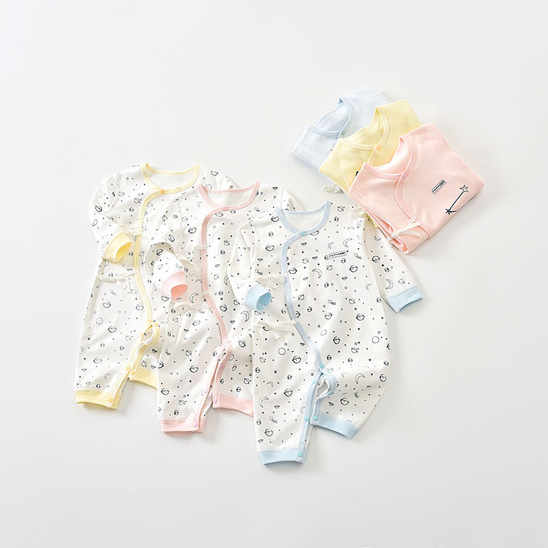 Newborn baby son even body clothes pure cotton long sleeve first birth child clothes Harvest monk clothes for spring and autumn climbing clothes