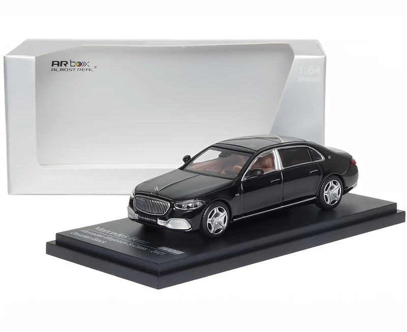 Almost Real Arbox 1:64 Maybach S680 Obsidian Black, Replica with Alloy Base. Almost Real Arbox 1:64 Maybach S680 Obsidian Black, Replica with Alloy Base.