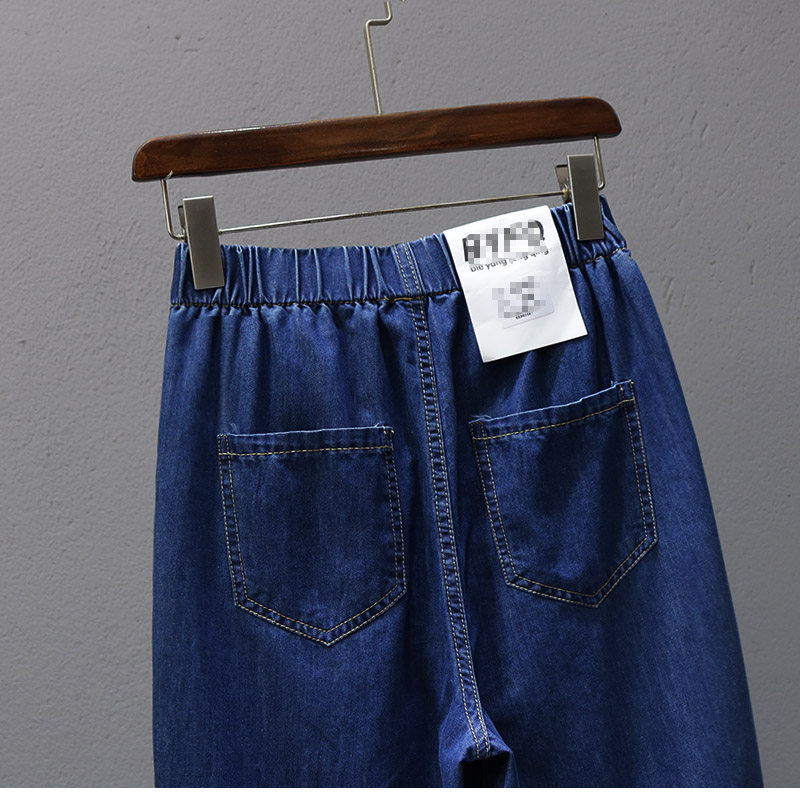 2022 Summer loose and tight skinny jeans for women, European style loose straight-leg pants, trendy and slimming, versatile Harem pants pic 8