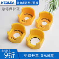 22mm emergency stop switch protection cover Button cover anti-error seat Emergency stop protection seat with warning sign protection seat
