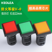 High quality AD16-22F LED square signal light indicator light 220V 12V 24V 380v 22MM