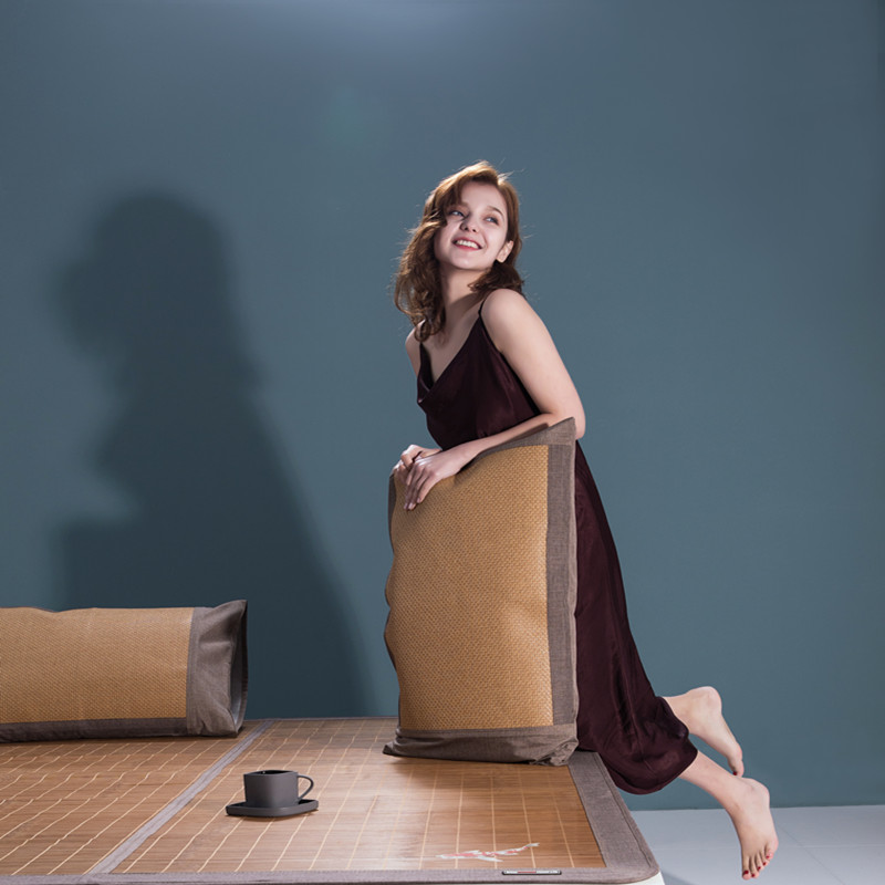 Original bamboo series Mirror double-sided foldable water mill skin-friendly cool mat 0.9 1.2 1.5 1.8 meters