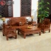 Kiểu Trung Quốc gụ sofa rắn sofa gỗ nhím gỗ đàn hương gỗ hồng mộc gỗ gụ đồ nội thất sofa kết hợp phòng khách - Ghế sô pha