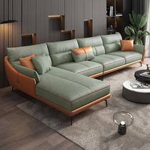 Free-Wash Tech Cloth Sofa Living Room Modern Minima Light Luxury small family Nordic latex Guido Bicolor Fabric Sofa