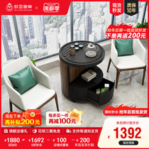 Fire Burning Stone Tea Table Modern Brief Porch Balcony Movable Tea Car Small Family Type Tea Table Home Tea Table And Chairs Combination