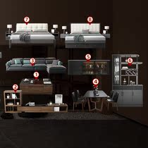 A combination of a custom furniture suit for the full house of the Eurasian Imperial House