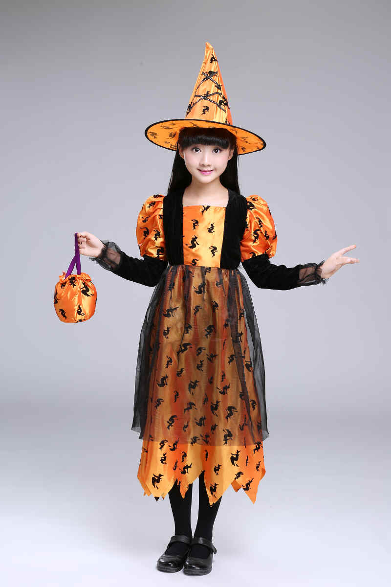 Halloween quần áo trẻ em phù thủy ma cà rồng dơi cosplay bí ngô váy tuyết trắng váy trang phục các hãng quần áo trẻ em