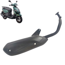 Silver Steel Man Pedal Motorcycle YG125T-30-20-19 Country Four Electric Spray Imitation of Exhaust Pipe Silencer