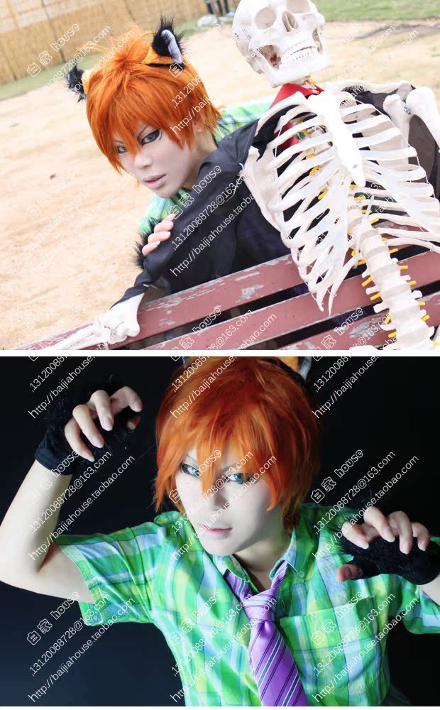Cosplay thành phố động vật điên cáo nick cam nhỏ xoay tóc ngắn cos tóc giả - Cosplay cosplay đồ ngủ