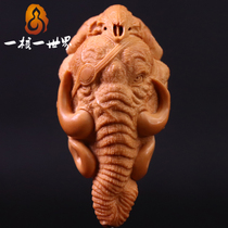 One Nuclear One World Olive Nuclear Carvings Single Seed White Deer Ben Work Elephant God Pure Artisanal
