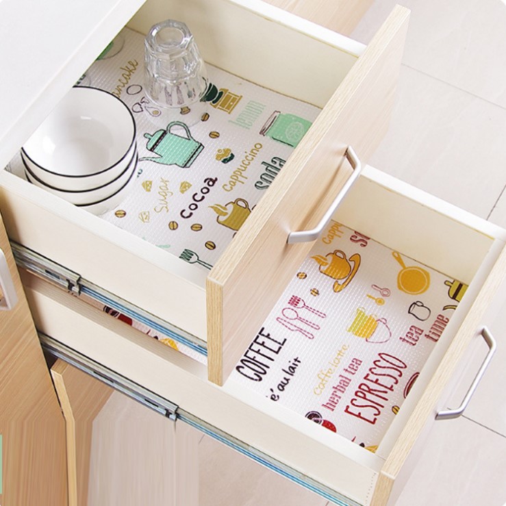 Kitchen can cut printing oil - resistant paper Household Wardrobe cushion cushion paper tide - proof pad 4 color selection
