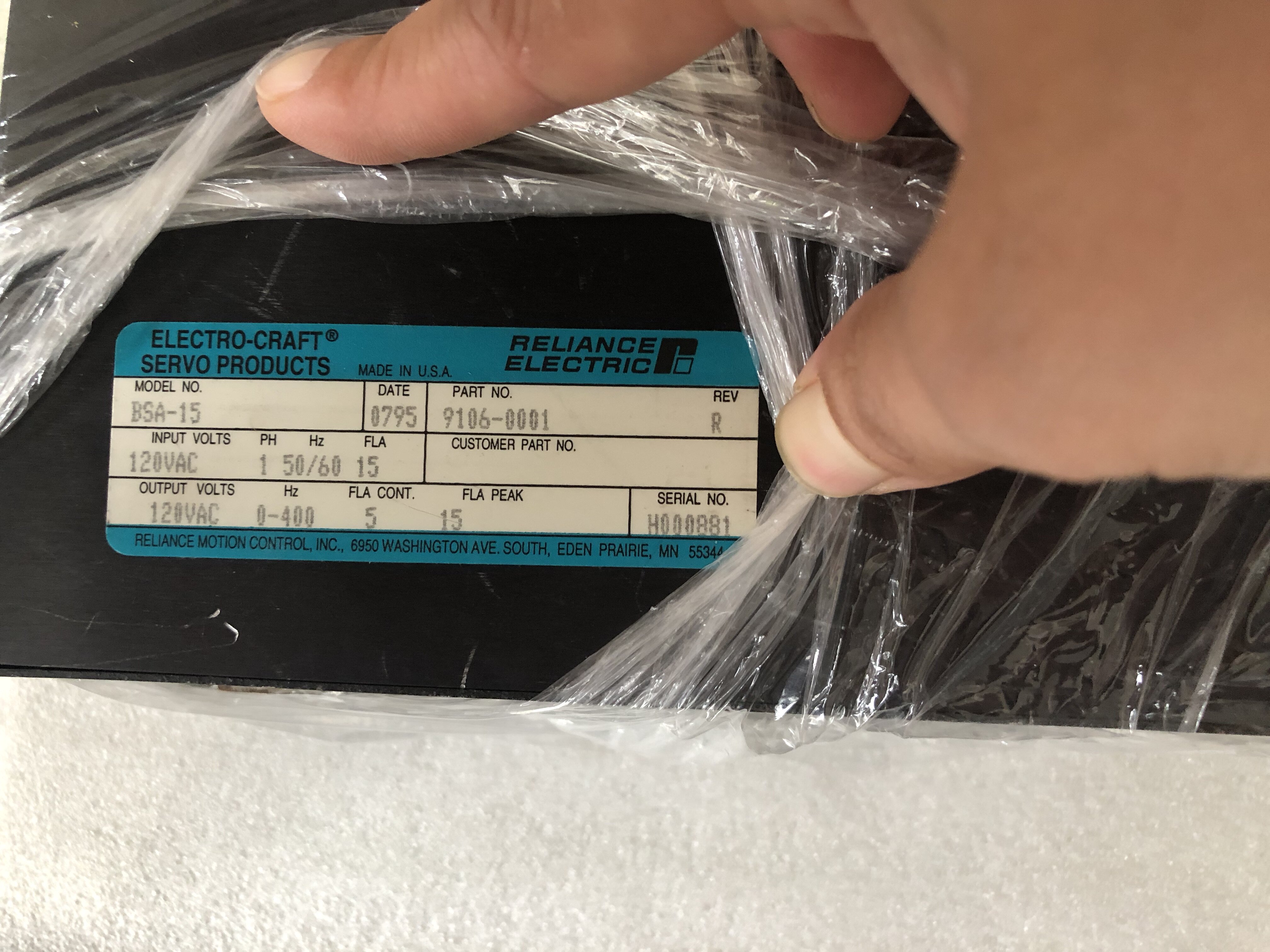 RELIANCE BSA-15 driver