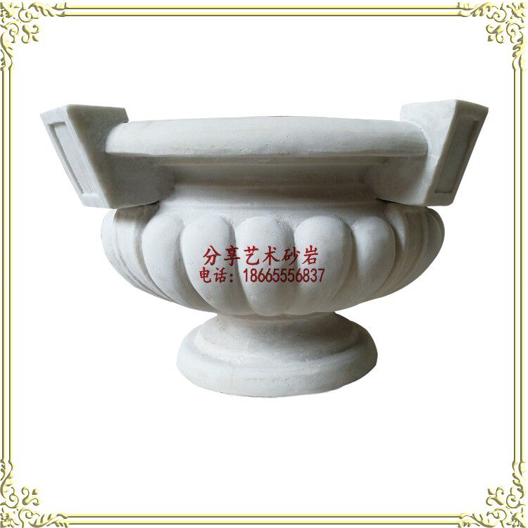 Artificial sandstone sculpture sandstone spray pool relief indoor and outer decoration brick stereo four earpot