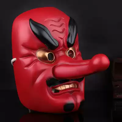 Japanese devil Prajna mask resin Japanese energy drama tangou mask Japanese samurai restaurant wall decoration