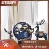 Home decoration Living room decoration Deer ornaments Fu Lu European style lucky entrance bookshelf TV cabinet decoration craft gift decoration