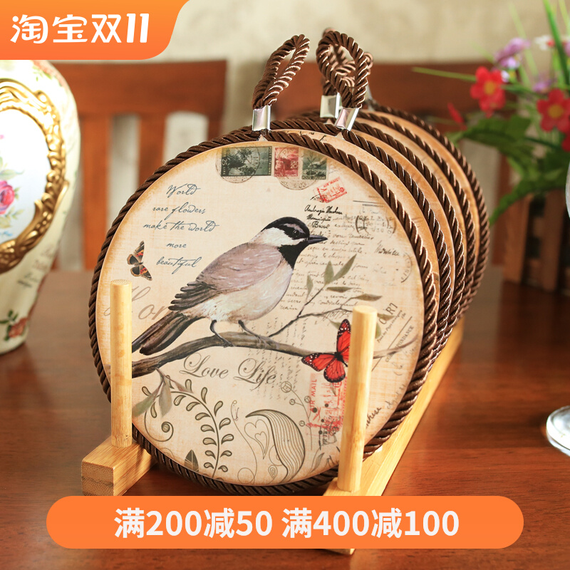 American bowl mat insulation mat table mat pot mat table household European table mat anti-scalding plate plate mat porcelain