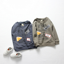 2021 Spring-autumn-style childrens clothing boy childrens clothing boy student baby long sleeve head full cotton sweater jacket