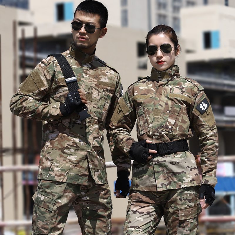 Summer outdoor U.S. military camouflage suits men and women uniforms training foreign military tactical clothing field CS equipment military fan clothes