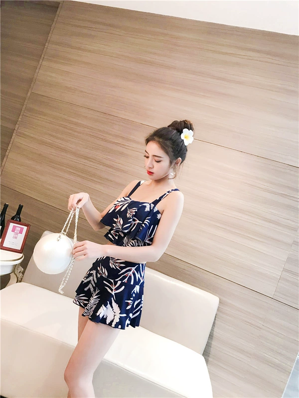 Đồ bơi mới mùa xuân áo tắm nóng phù hợp với phụ nữ chia áo tắm bảo thủ thu thập nhỏ sinh viên tươi dễ thương áo tắm in