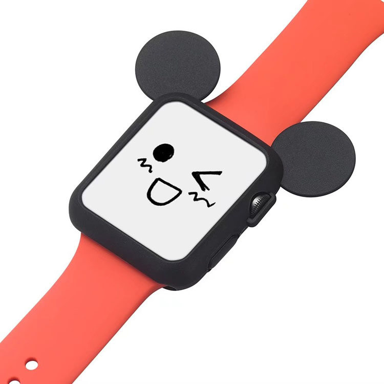 Applicable apple watches iWatch6 silicone Cartoon protective sleeves 1234 Sport meters with series5 lovers soft shell
