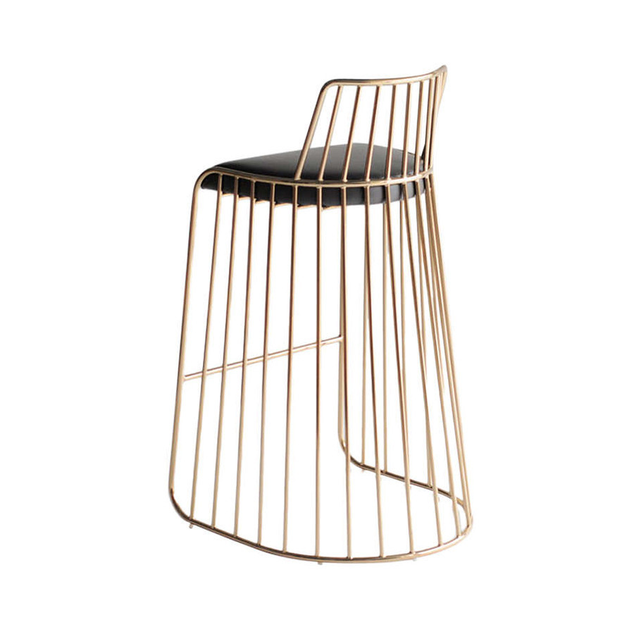 Brief Modern Iron Art Dining Chair Bar Table Chair Golden Chair Bar Stool Designer Chair Bar Chair Coffee Hall High Chair