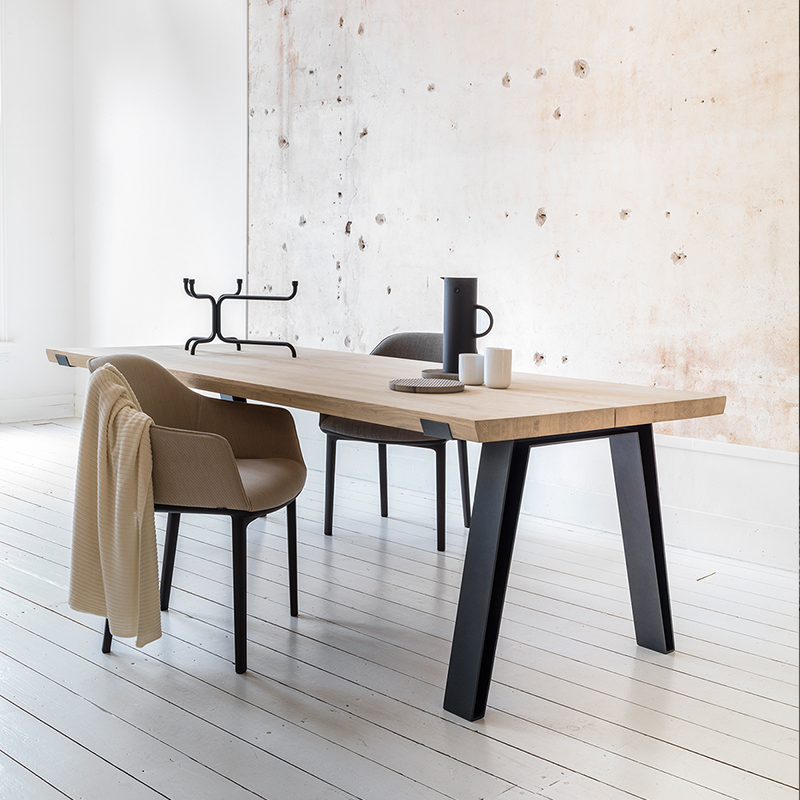 Nordic modern minimalist solid wood home dining table wrought iron computer desk desk desk conference table long table desk
