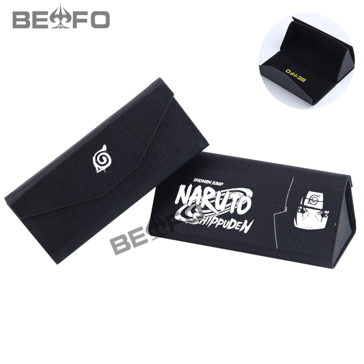 Beufo Club Anime Naruto Anime Peripheral Triangular Folding Glasses Case Student Portable Storage Box