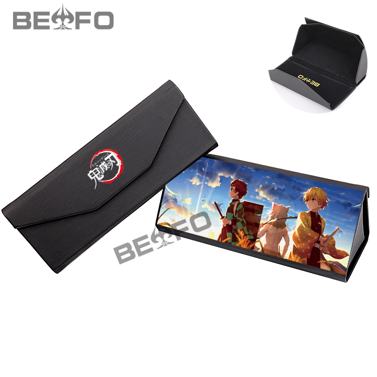 Befo Anime Merchandise Demon Slayer: Kimetsu No Yaiba Tanjirou Nezuko Portable Triangular Folding Glasses Case