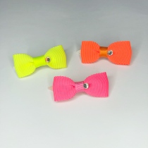 South Korea Imports Pet Fluorescent Bow Hairpin Dog Head Flower Marzis Yorkshire Xishi Hair Accessories