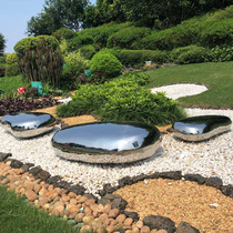 Stainless steel cobblestone mesh red sculpture handicraft sales floor Courtyard Floor Pendulum modern artworks décor