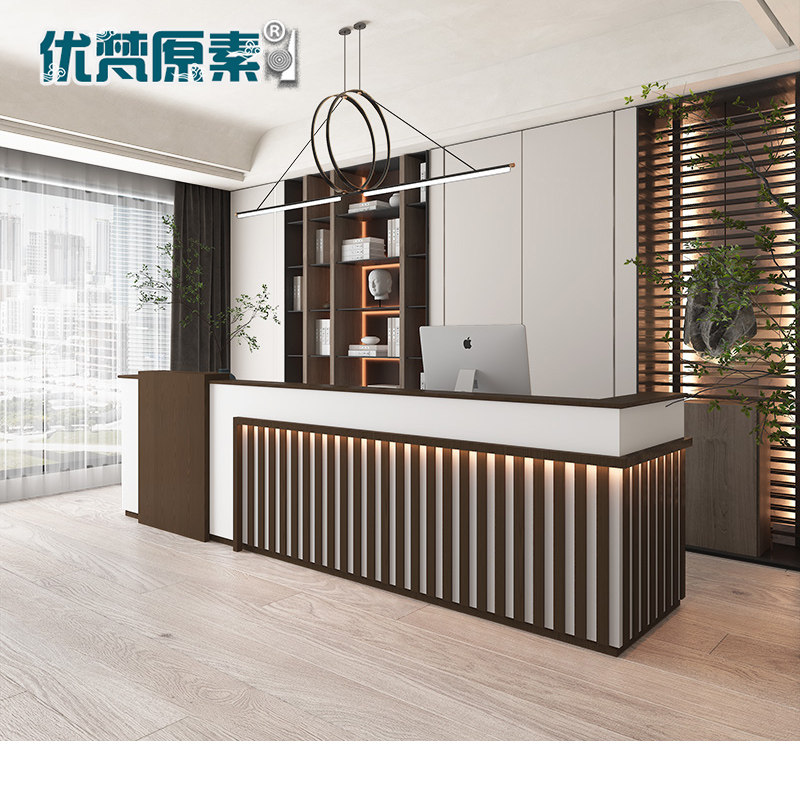 New Chinese collection of Ginza Classical Catering Shop Bar Terrace Zen dei Ear Store Reception Desk Art Meijang Hotel Front Desk-Taobao