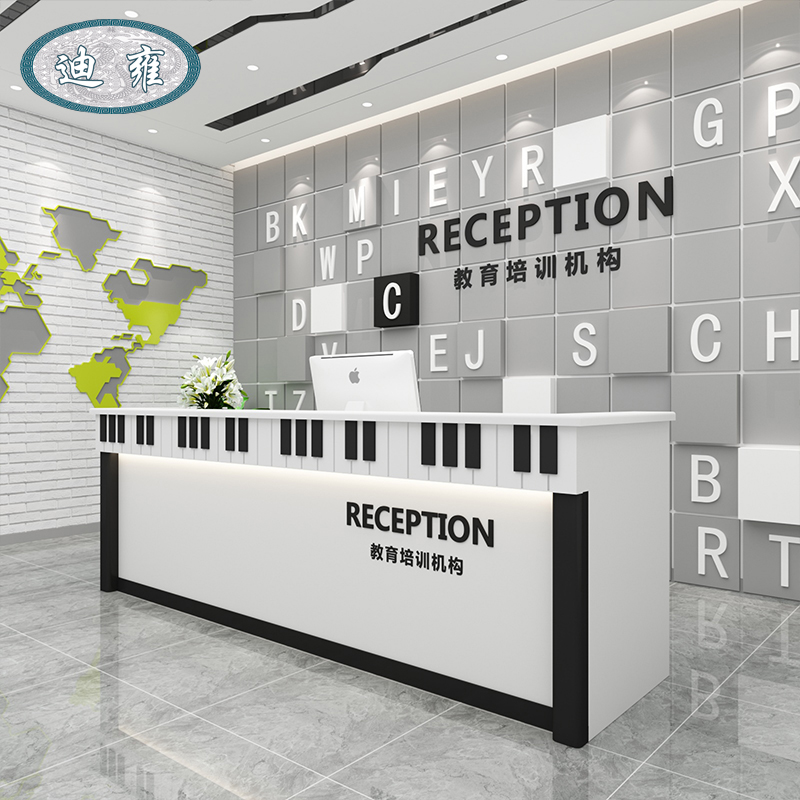 Cashier modern simple bar creative reception desk piano shop Internet café foot spa shop club counter photography building front desk