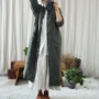 Bản gốc Trung Quốc Zen Zen Women Áo khoác dài lỏng lẻo Quạt dày văn học Áo cổ điển Áo gió - Trench Coat áo phao lông vũ nữ