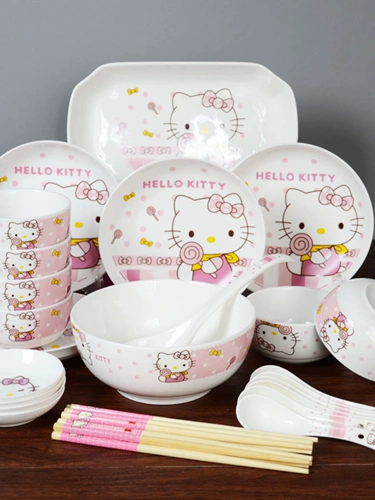 Керамическая посуда, детский мультяшный комплект для кормления, милая креативная супница