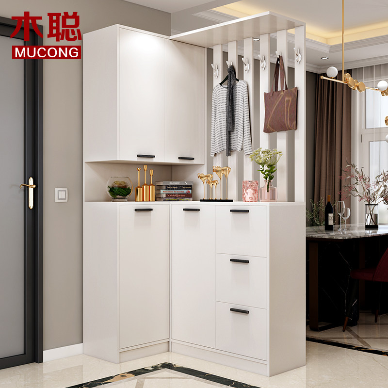 Mu Cong Nordic modern porch cabinet shoe cabinet corner cabinet partition cabinet hall storage cabinet entry into the door room cabinet