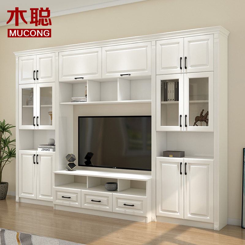 Nordic TV Backwall Cabinet Simple Modern Living Room European TV Cabinet TV Backwall TV Cabinet Combination