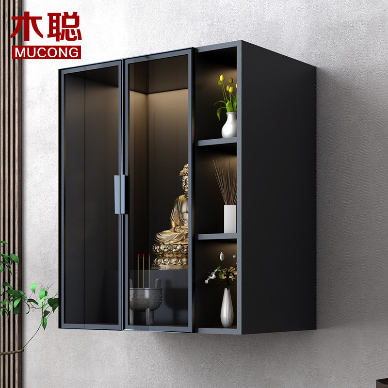 Buddha's Terri For Table Home Financial God Worship Terrace Guanyin Bodhisattva Guan Public Signs Cabinet Domestic Economy Type Wall-mounted