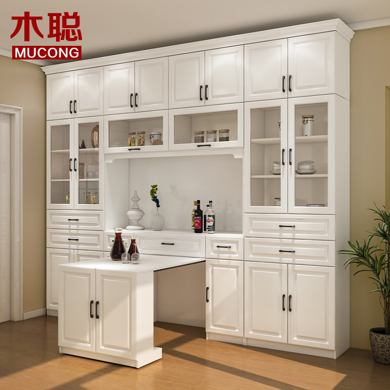 Wine cabinet modern minimalist living and dining room home against the wall cabinet European-style combination large dining cabinet custom Nordic overall cabinet