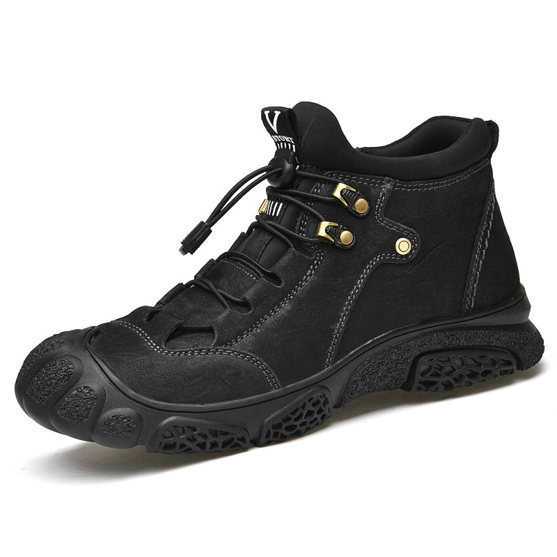 Locomotive Riding Boots Waterproof Non-slip Locomotive Shoes Cross-country Boots Anti-Fall Short Boots Men Sports Casual Rider Equipment