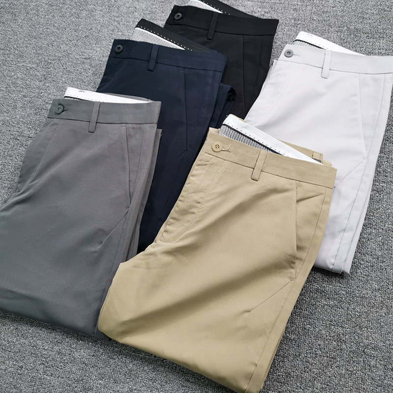 Spring and summer thin section, buy and earn high-quality gentleman's slim fit commuter all-match casual pants slim stretch business trousers