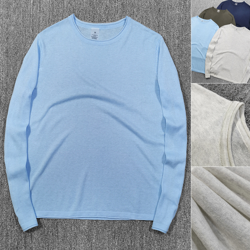 Italian-Style Eagle Grade 100% Cotton Fine-Knit Elastic Breathable Spring/Summer Men's Trendy High-Street Thin Knit Undershirt