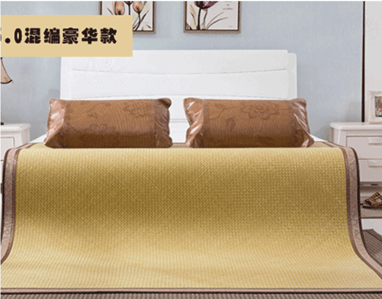 Handmade tre nước mat tre dệt vintage mat 1.8 tuổi 篾 舒 席 席 tinh khiết đầu màu xanh lá cây tre mat mat cũ