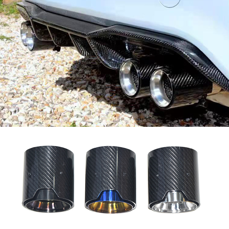 Suitable for BMW M2M3M4 modified carbon fiber MP tail throat F87F80F82F83 exhaust pipe AK Scorpio tail mouth