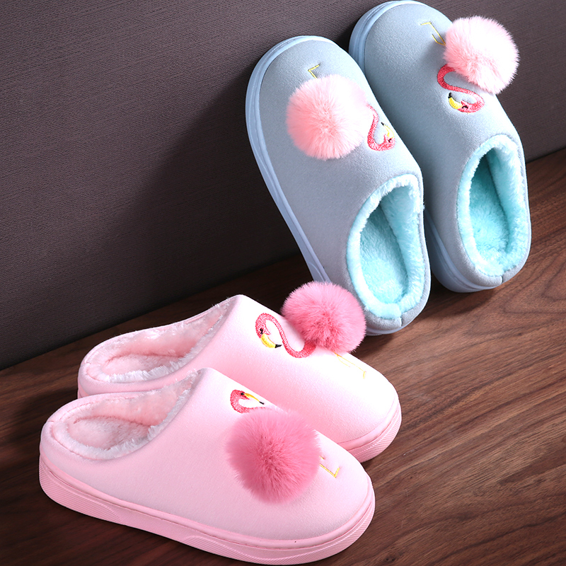 Winter Children's cotton slippers Men and women Tong Thick Bottom Indoor Cartoon Cute Non-slip Soft Bottom Big Boy Slippers