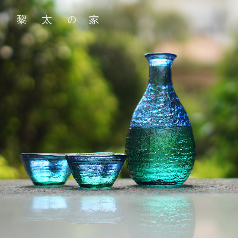 Le Taieur Japan Import Coral Sea Wine Furniture Set High Face Value Glass Clear Wine Set Wood Box Fit Jo Relocation Gift