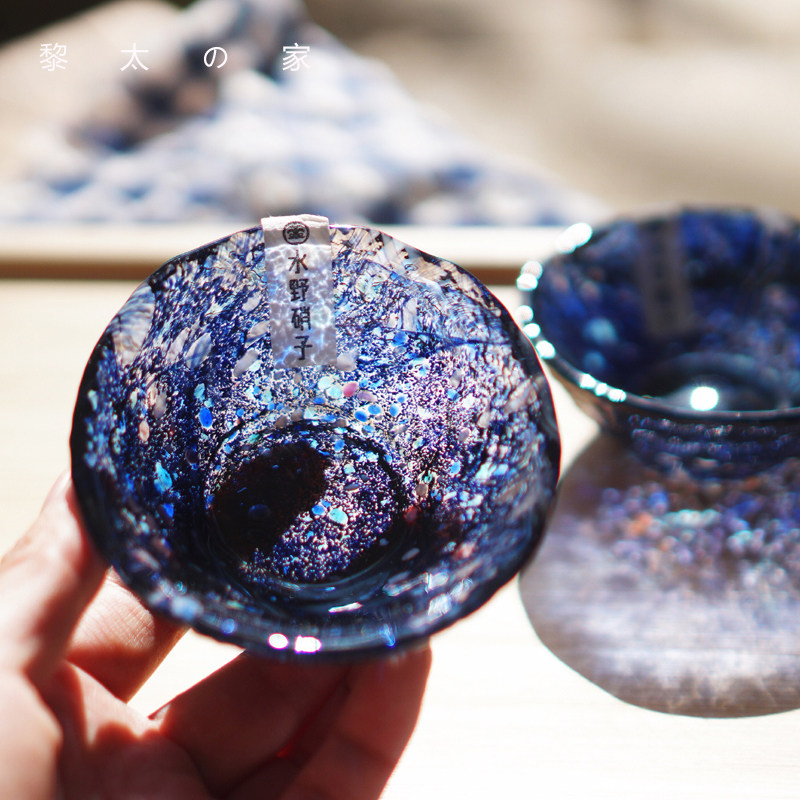 Le Taipeiers Japan imported water wild nitty-gritty snow night glass cup creamy tea cup handmade cold tea cup small wine glass