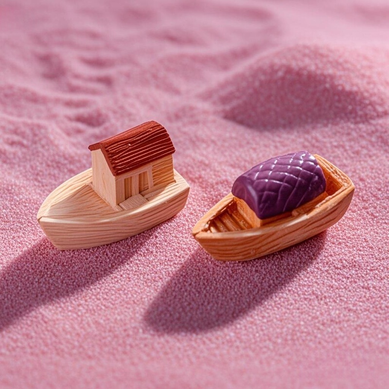 New Simulated Mini Boat Micro Landscape Gardening Small Ornaments Aquarium Fish Tank Decoration Accessories Resin